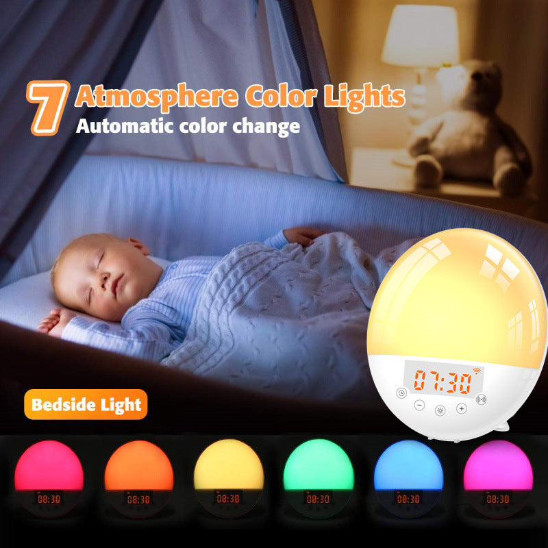 Wi-Fi Voice-Control Sunrise Wake-Up Light Alarm Clock – Smart Natural Light Simulation with App, FM Radio & Sleep Aid Features