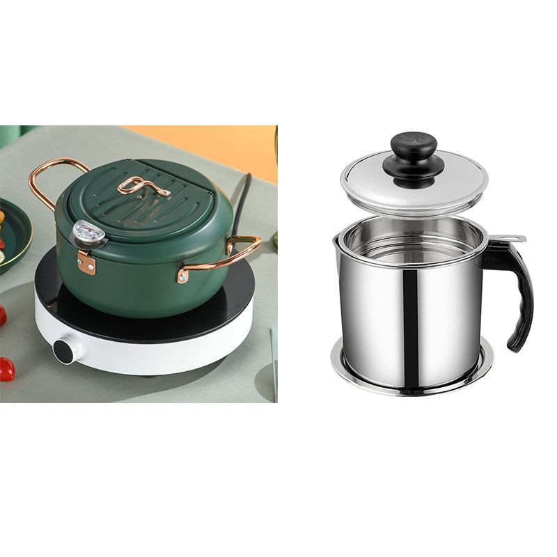 Stainless Steel Telescopic Folding Fry Basket — 20 cm Degreasing Kitchen Tool