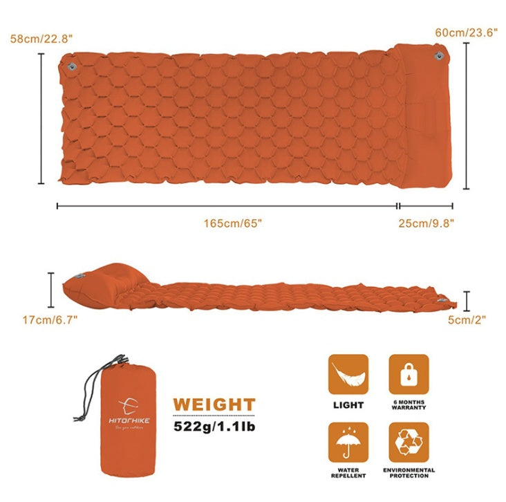Outdoor Camping Inflatable Honeycomb Mattress -Tent Sleeping Mat