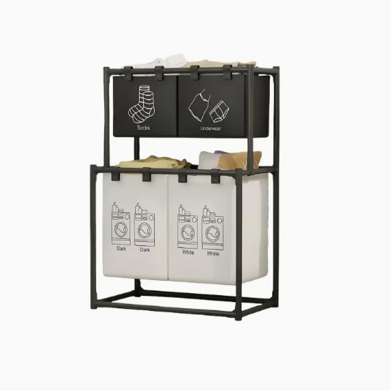 Double Layer Laundry Basket – Smart Sorting, Sleek Design