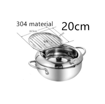Stainless Steel Telescopic Folding Fry Basket — 20 cm Degreasing Kitchen Tool