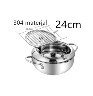 Stainless Steel Telescopic Folding Fry Basket — 20 cm Degreasing Kitchen Tool