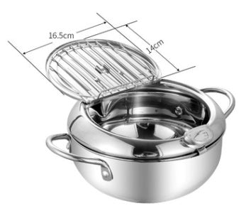 Stainless Steel Telescopic Folding Fry Basket — 20 cm Degreasing Kitchen Tool