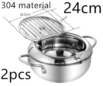 Stainless Steel Telescopic Folding Fry Basket — 20 cm Degreasing Kitchen Tool