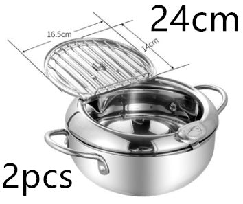 Stainless Steel Telescopic Folding Fry Basket — 20 cm Degreasing Kitchen Tool