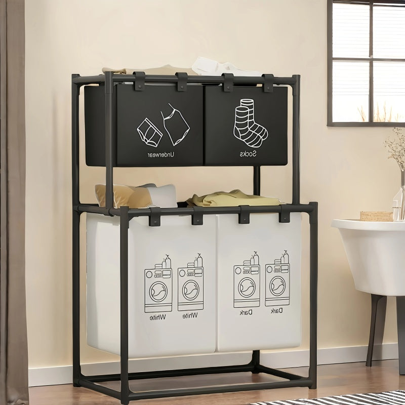 Double Layer Laundry Basket – Smart Sorting, Sleek Design