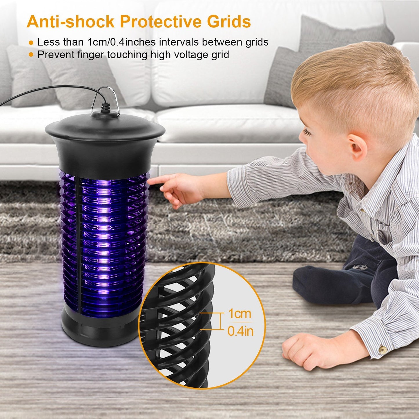 1Pc Electric Bug Zapper Mosquito Killer UV Light Flying Zapper Insect Killer Lamps Pest Fly Trap Catcher Odorless Noiseless